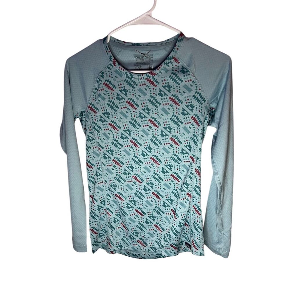 Patagonia Women's XS Blue Geometric Long Sleeve Baselayer Top